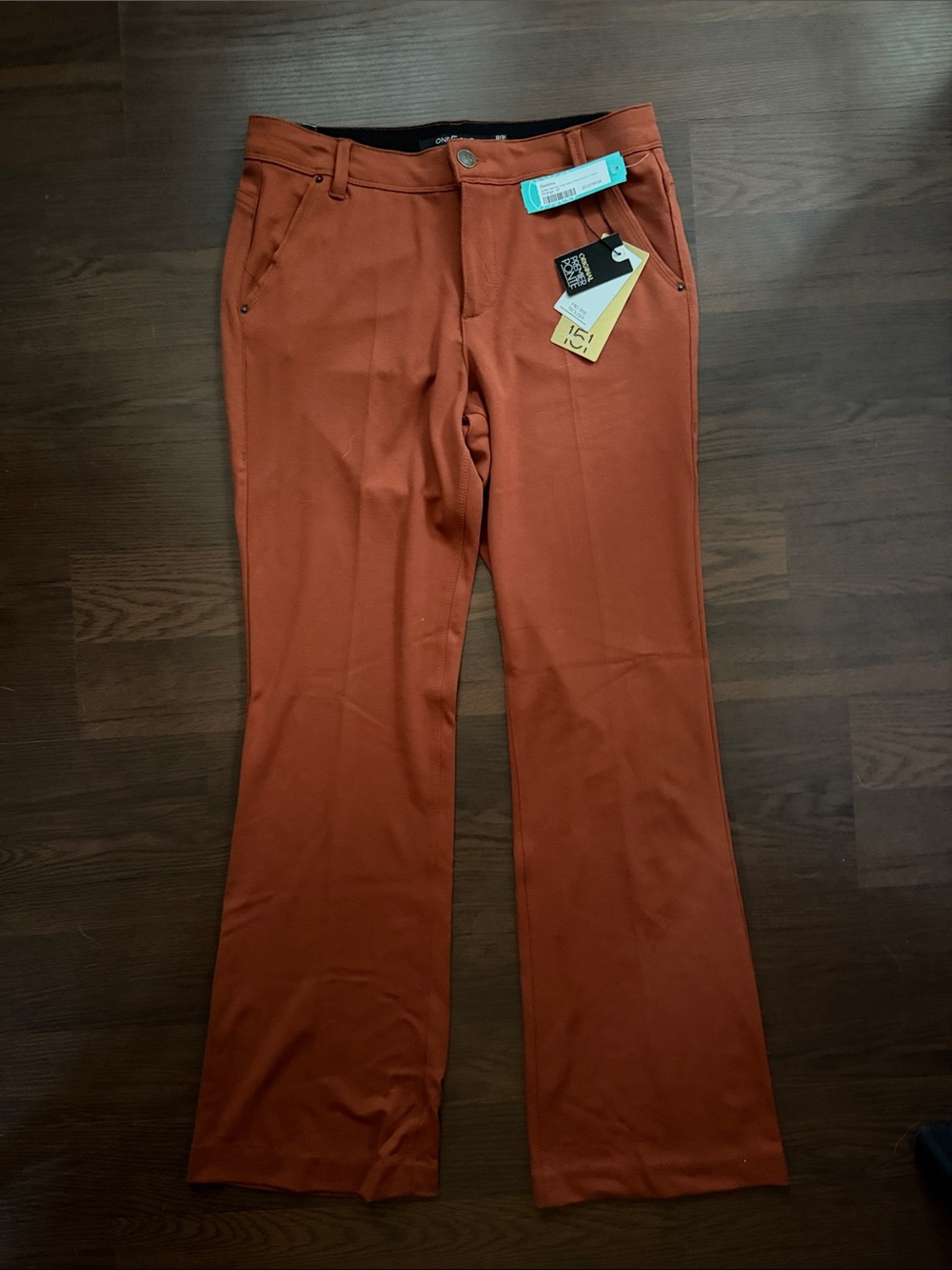 one 5 one Rust Flare Wide-Leg Jeans